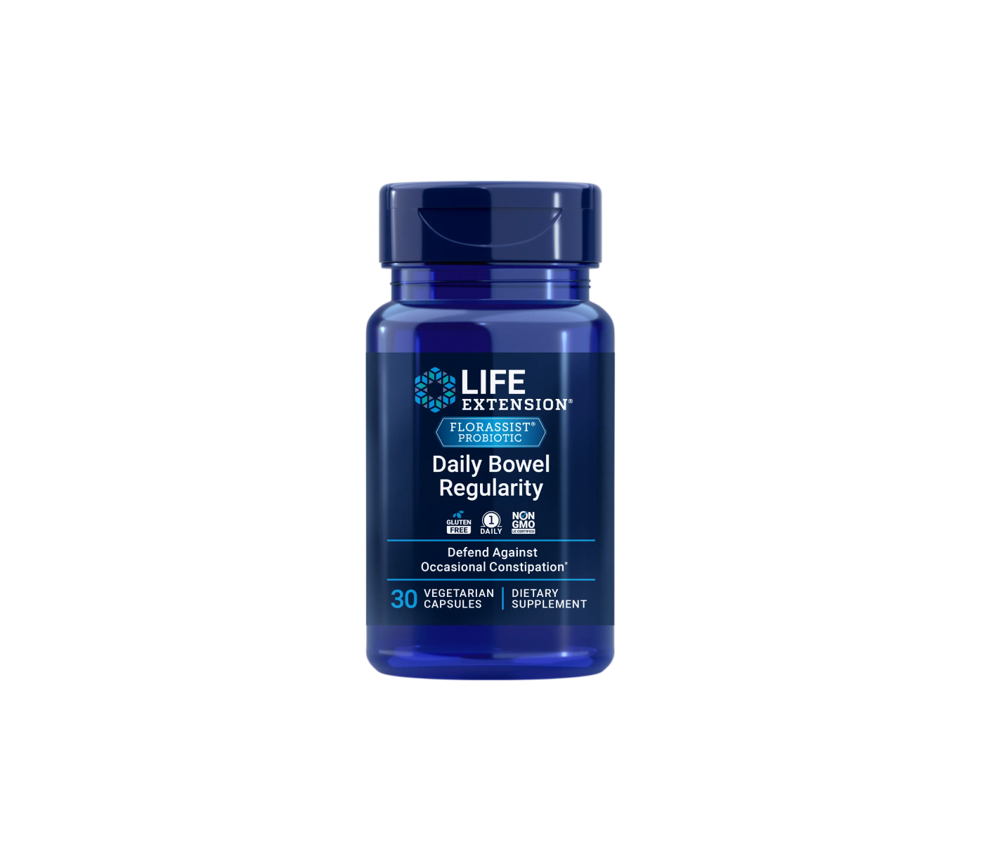 Life Extension FLORASSIST® Daily Bowel Regularity, 30 vegetarian capsules for constipation relief and digestive health